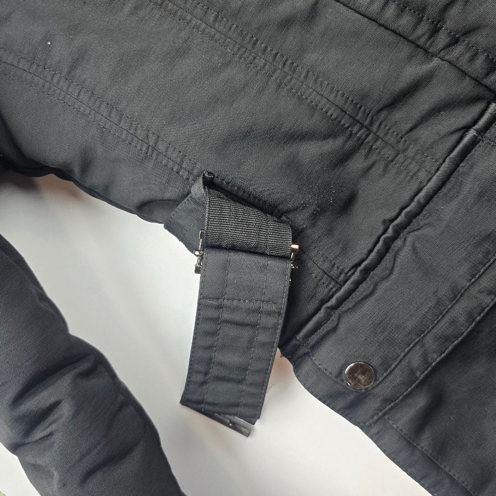 Zara Basic Black Snap Button Pockets Full Zip Bel… - image 5